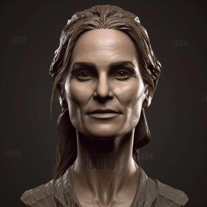 Julia Roberts 1 stl model for CNC